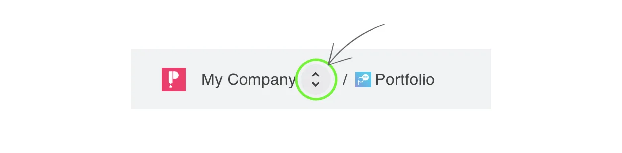 Switch between companies