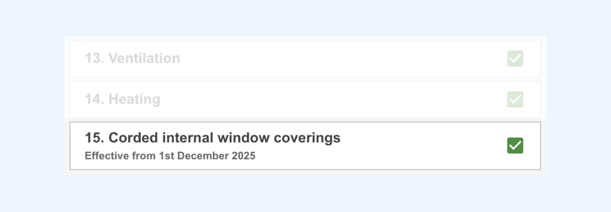 Corded internal window coverings